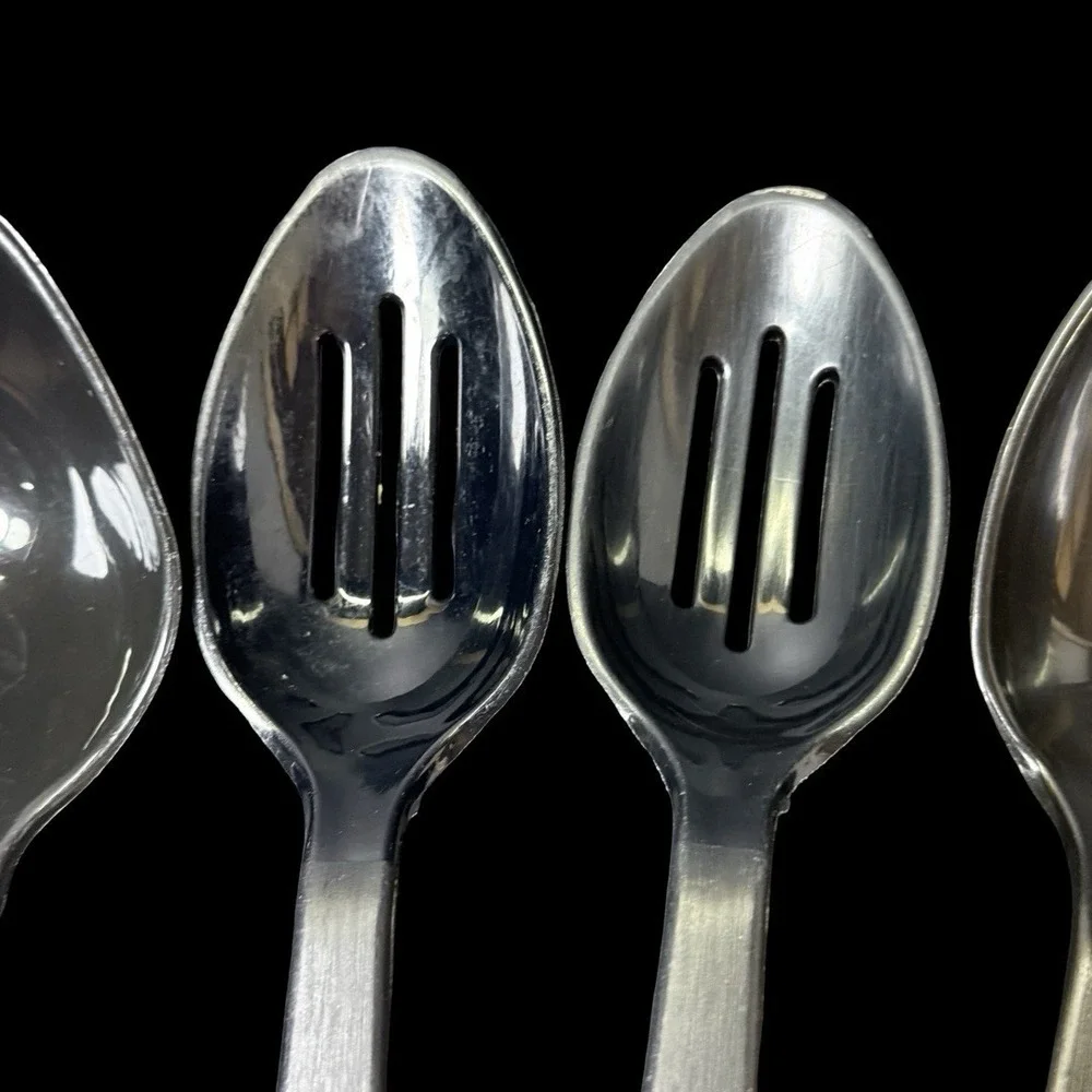 Vintage Tailor Made Black Plastic Kitchen Serving Utensil Set Lot Of 6